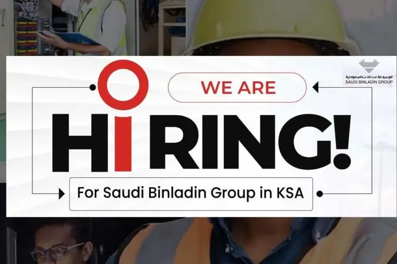 Hiring for Saudi Binladin Group – Multiple Engineering & IT Positions – KSA Jobs